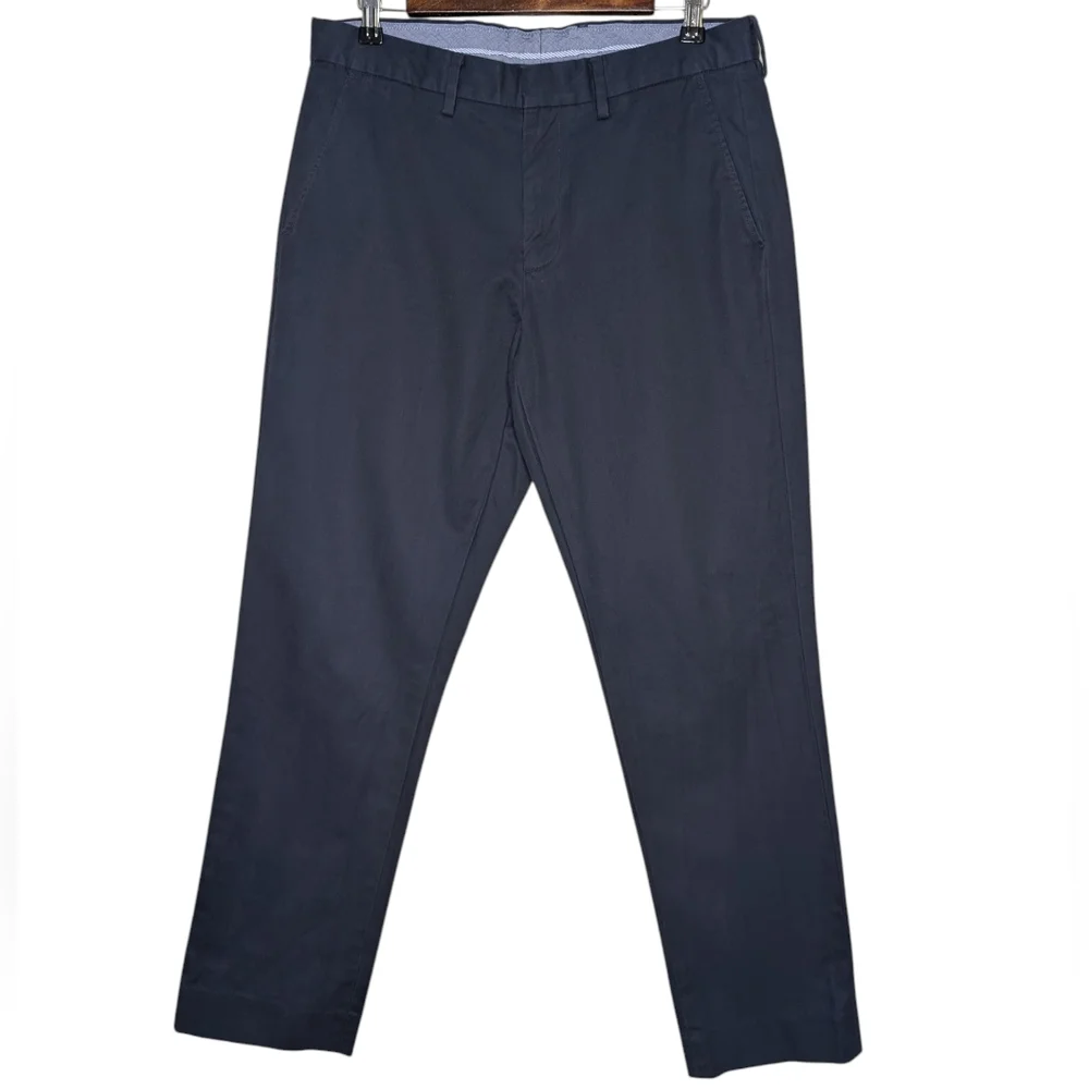 J. Crew Bowery Men's Slim Navy Blue Work Pants Slacks Size Waist 33 Length 30
